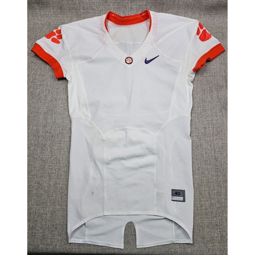 Clemson Tigers Football Jersey Mens 40 L White Blank NCAA Team Issued Nike USA